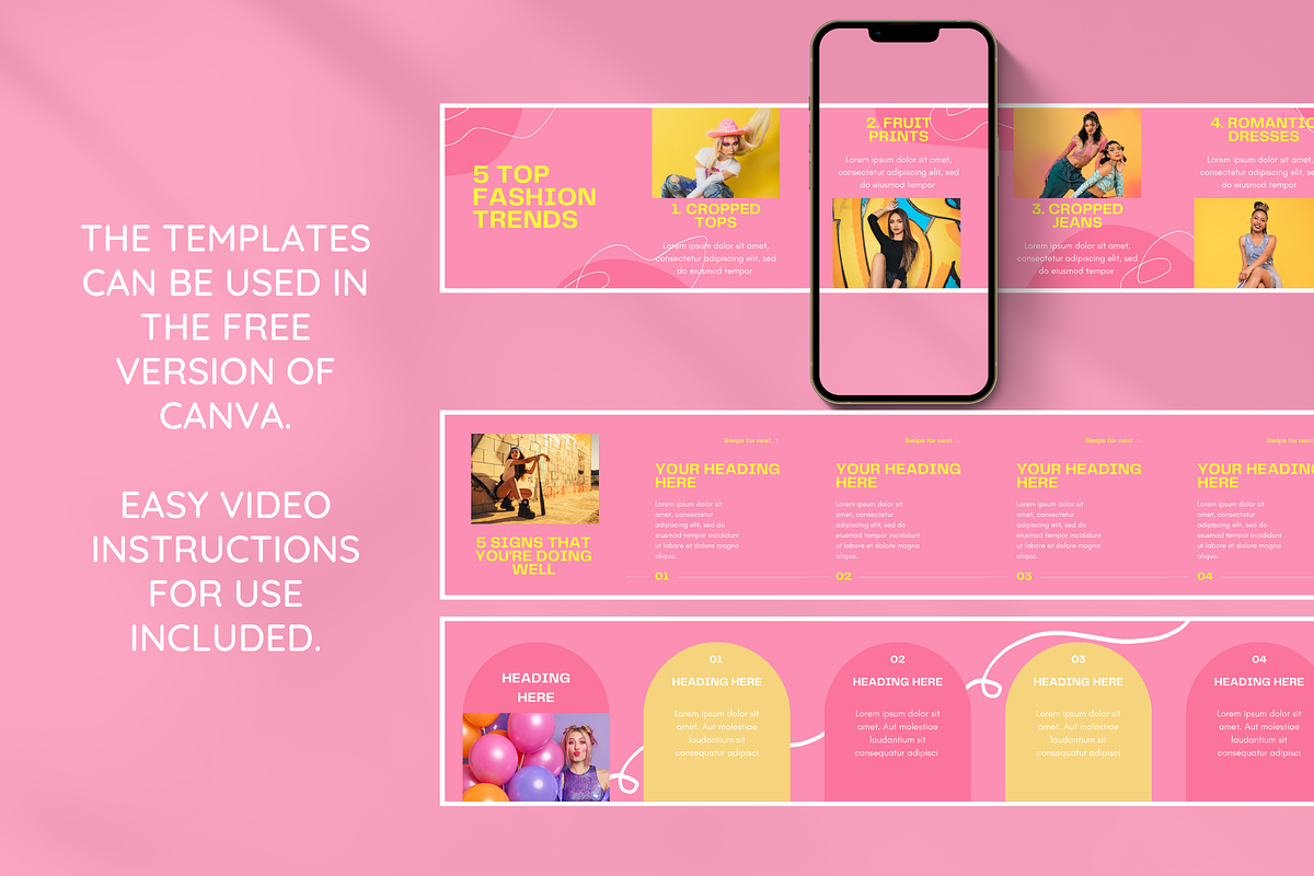 Colorful Instagram Carousel Bundle