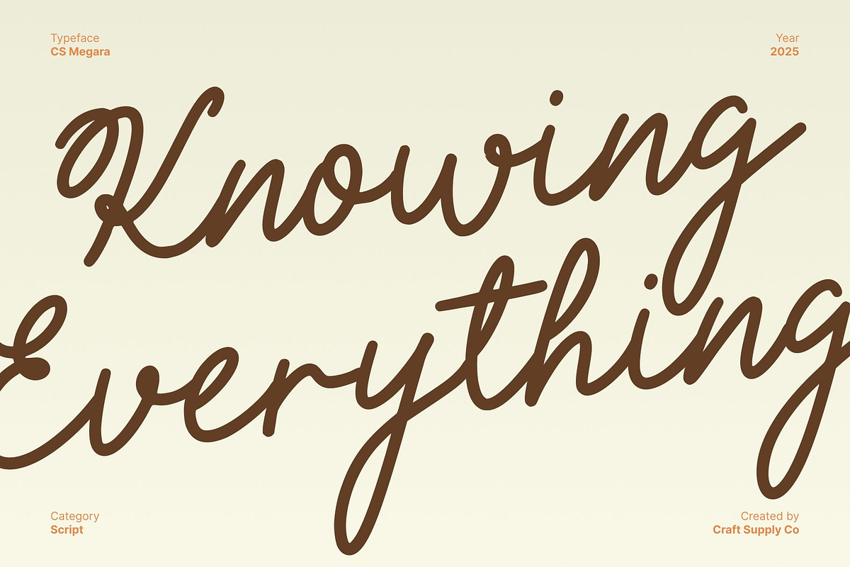 CS Megara – Handwritten Script Font, a Script Font by Craft Supply Co. (Photo 2 of 8)