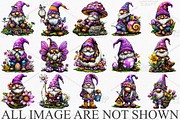 Whimsical Spring Gnome Clipart PNG, an Illustration by Canvas Craft (Thumbnail 3 of 7)