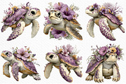 Summer Sea Turtle Clipart, an Illustration by Craft Nest (Thumbnail 5 of 12)