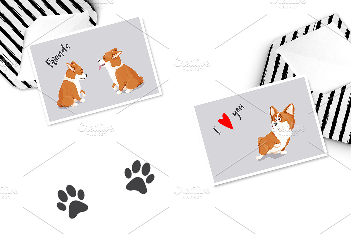 Lovely Corgi Dogs: cliparts & more, a Background Graphic by NKTN graphics (Photo 4 of 7)