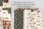 Woodland Holiday Scrapbook Patterns, a Pattern Graphic by Little Creative Scribbles (Thumbnail 3 of 9)