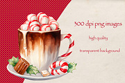 Christmas Drinks Watercolor Clipart, an Illustration by VeronikaArt (Thumbnail 4 of 6)