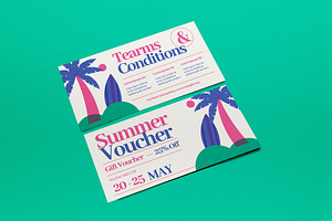 Colorful Risograph Summer Voucher