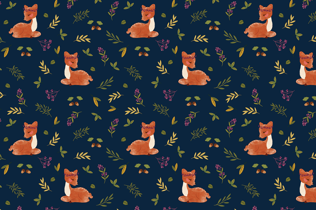 Autumn Cute Deer Vector, an Animal Illustration by StudioLondon (Photo 3 of 3)