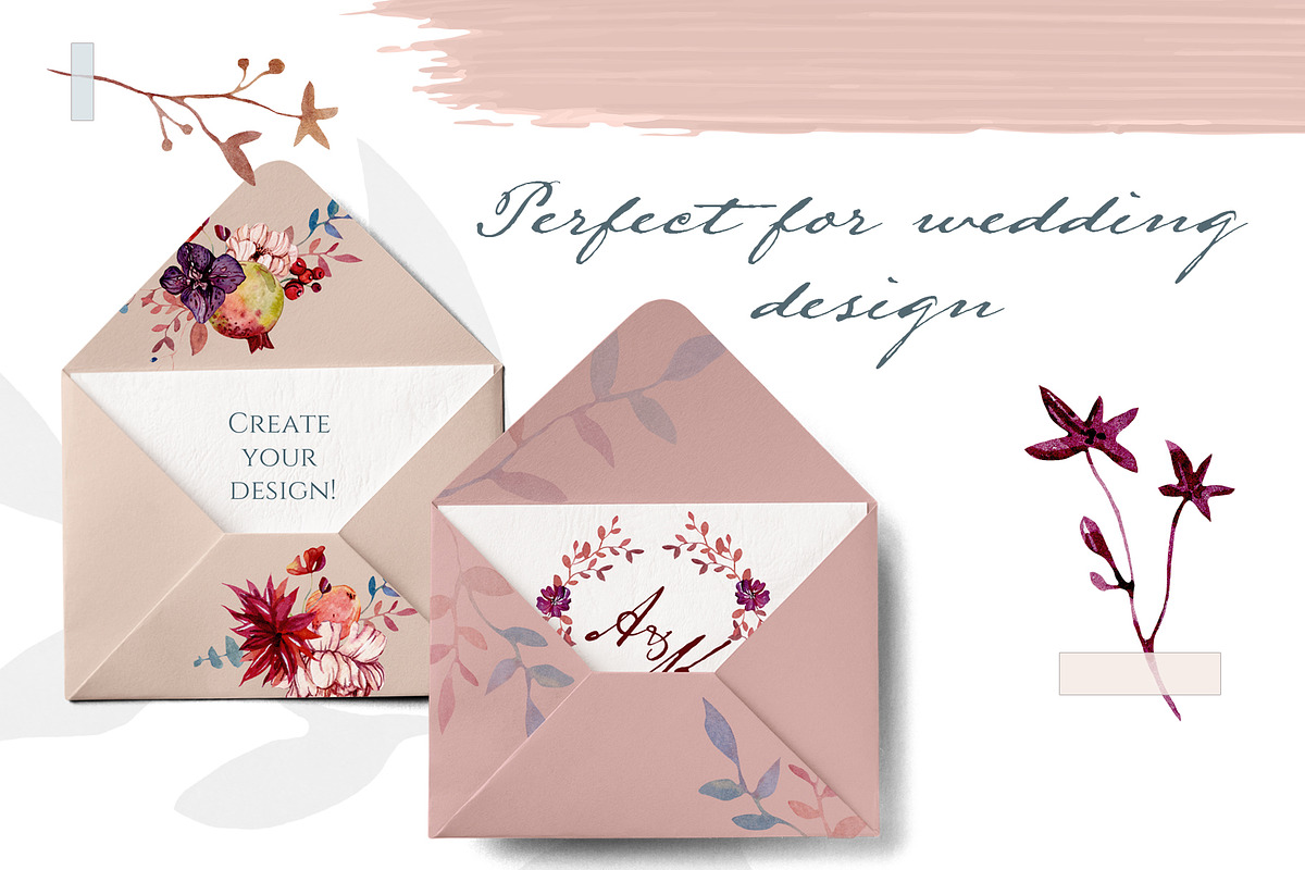 Watercolor Collection Fall Floral, an Illustration by S_ARTLOVE (Photo 6 of 7)