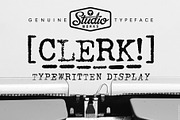 Clerk | Typewritten Display Type!, a Slab Serif Font by StudioWorks (Thumbnail 1 of 10)