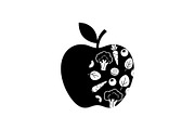 Apple Fruit Vector Icon Bundle, an Illustration by musafir_fashion (Thumbnail 48 of 49)