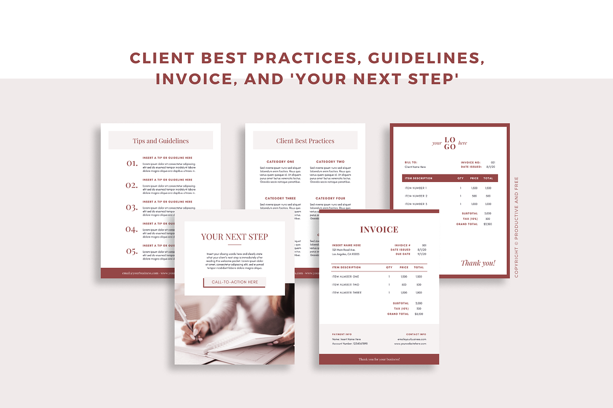 Client Experience Welcome Packet, a Magazine Template by ProductiveandFree (Photo 7 of 15)