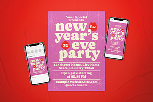 New Year's Eve Party Event Flyer Set, a Flyer Template by The Good Store