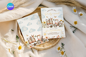 Down On The Farm Birthday Invitation, an Invitation Template by Digital_Mind