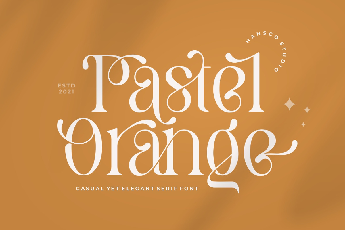 Pastel Orange - Casual Serif Fonts, a Serif Font by HansCo Studio (Photo 1 of 12)