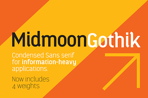 Midmoon Gothik typeface family