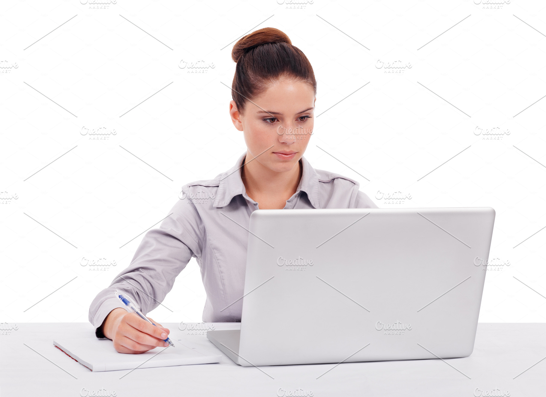She works hard at every project, a Photo by Peopleimages.com