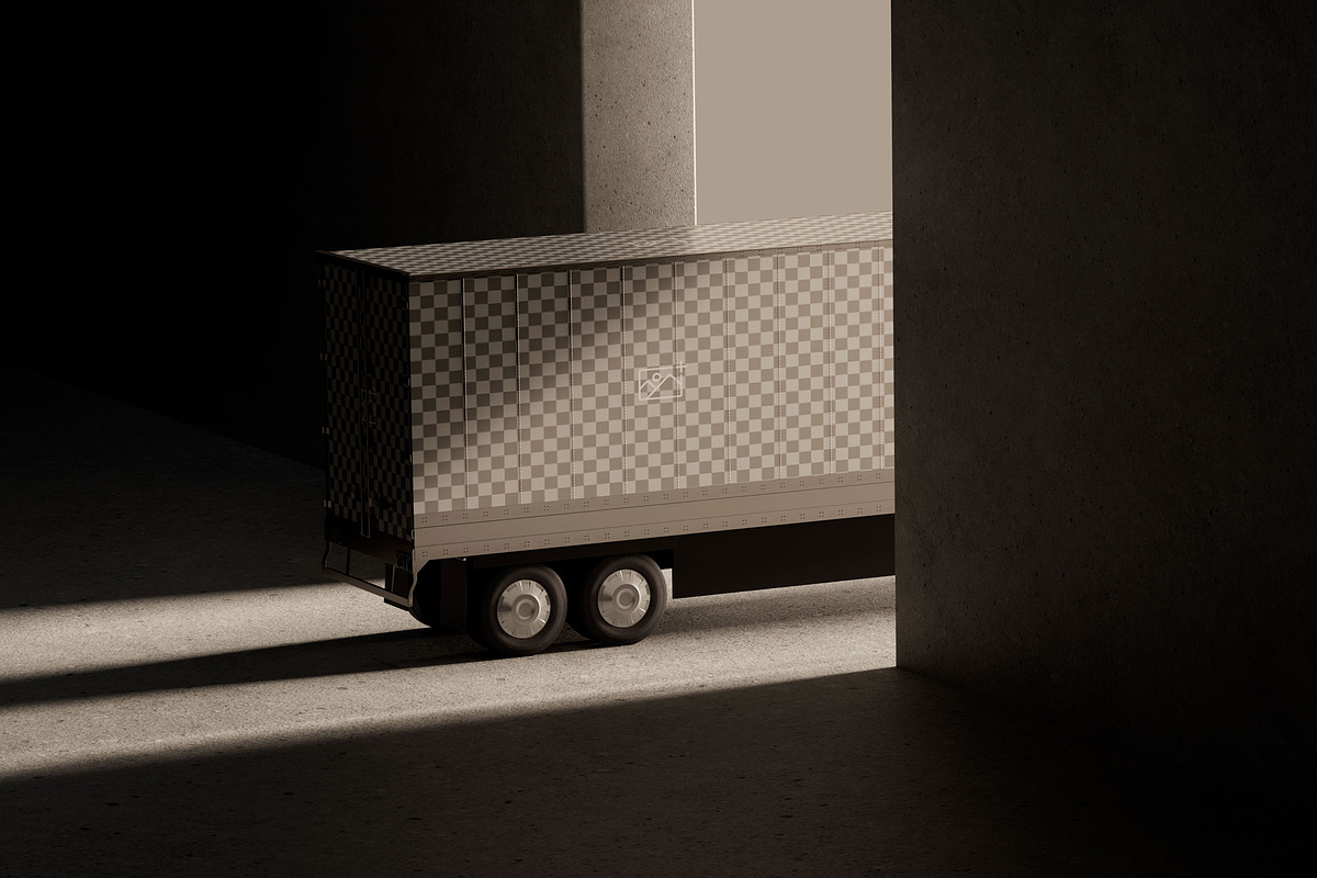 Industrial Box Truck Mockup, a Product Mockup by fakhroo (Photo 2 of 2)