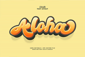 Text Effect Aloha, a Layer Style Add-On by Navy Graphic