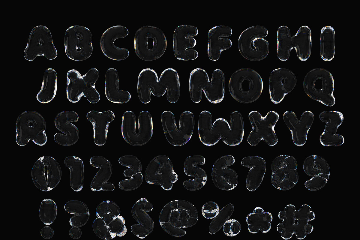 3D Soap Bubbles and Letters set, a Graphic by LarysaZabrotskaya (Photo 3 of 12)