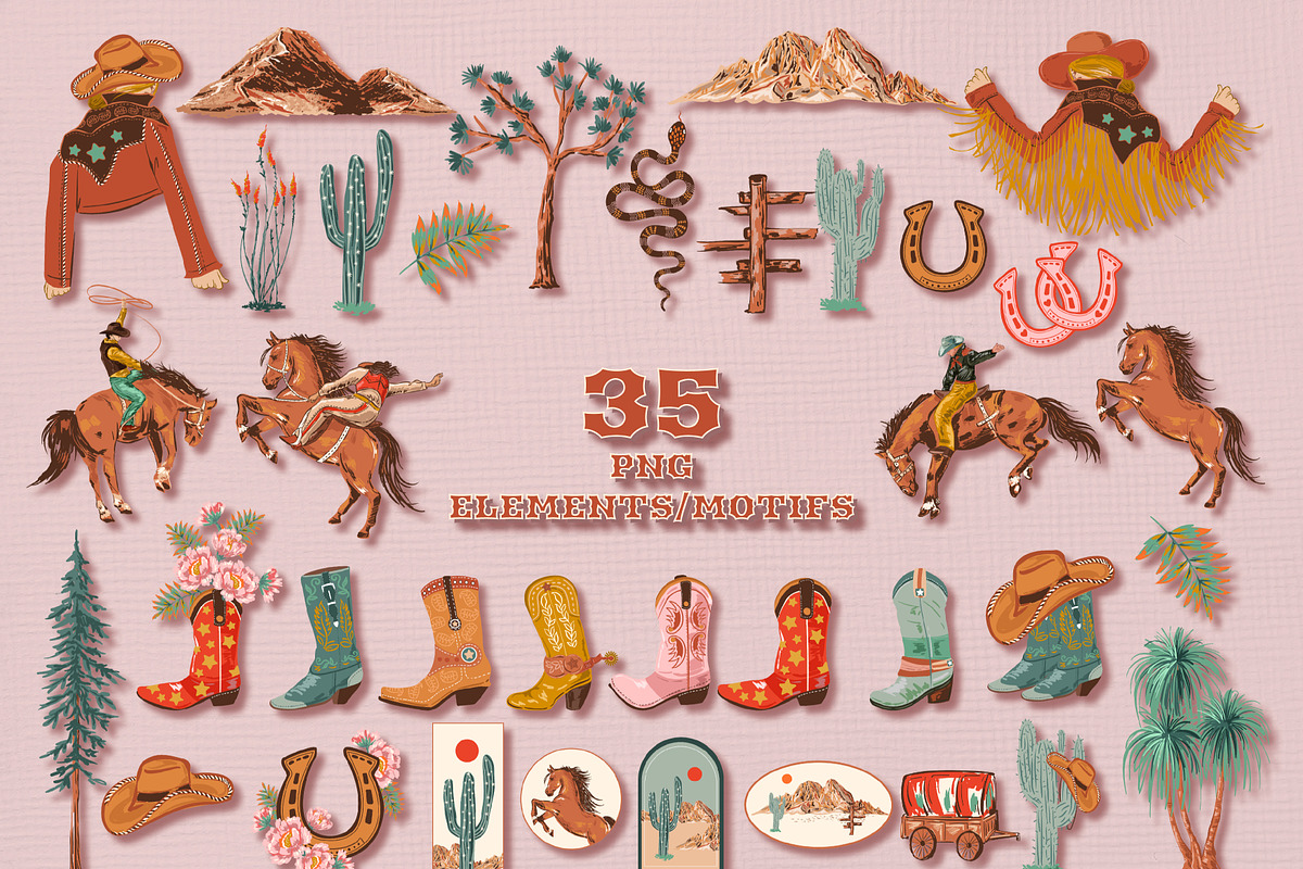 Western Whimsy, a Pattern Graphic by MSNTY STUDIOX (Photo 6 of 26)