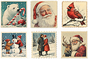 Christmas Postage Stamp Sublimation, an Illustration by OK Design (Thumbnail 3 of 5)
