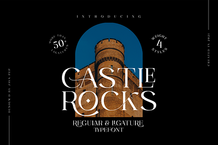 CASTLE ROCKS DUO - Ligature Font, a Serif Font by Java pep