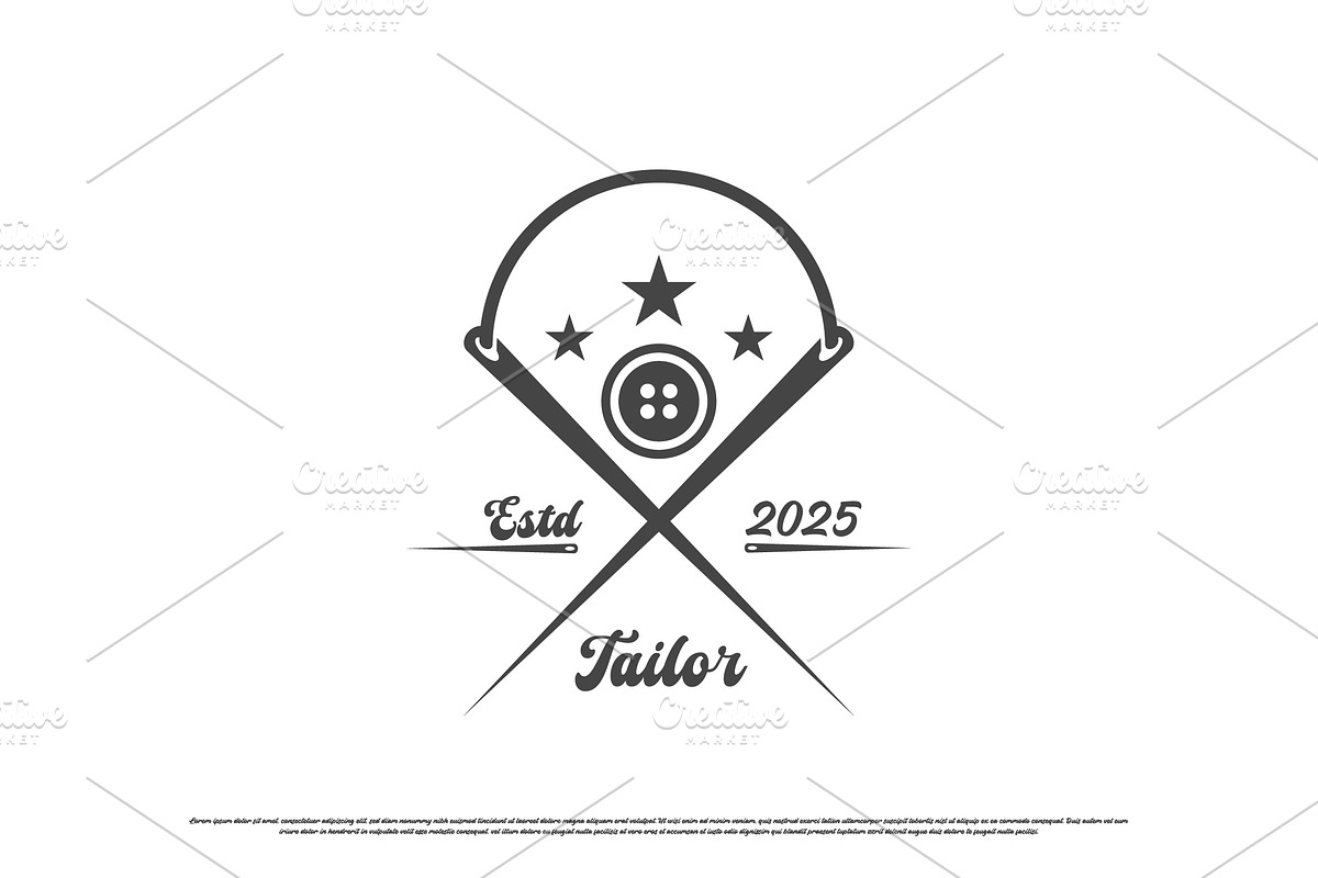 Tailor Label Logo Design Icon, a Branding & Logo Template by Morvana Crew
