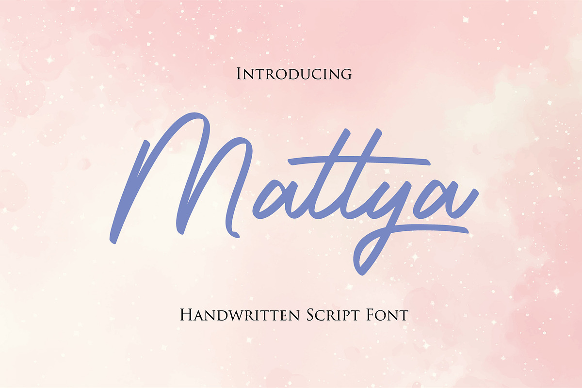 Mattya, a Script Font by JprintStudio (Photo 1 of 5)