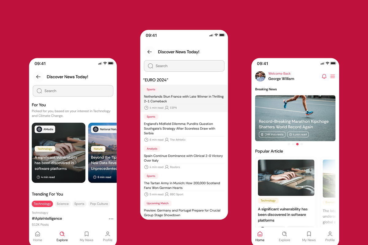 NexGen - News & Article App UI Kit preview 3