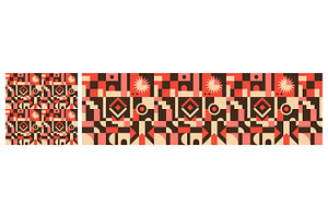 Retro Geometric Abstract, a Pattern Graphic by Creative Backgrounds
