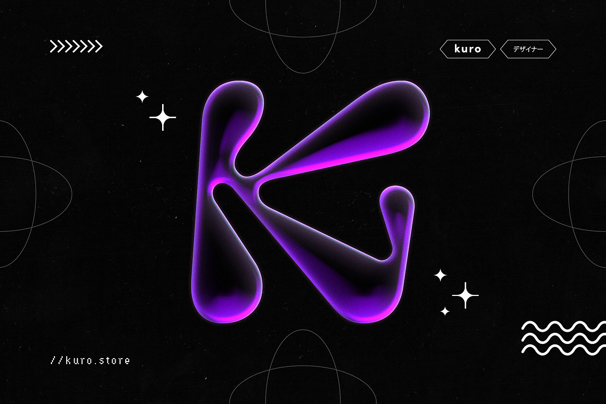 Purple Chrome Effect Bundle, a Layer Style Add-On by kuro (Photo 2 of 6)