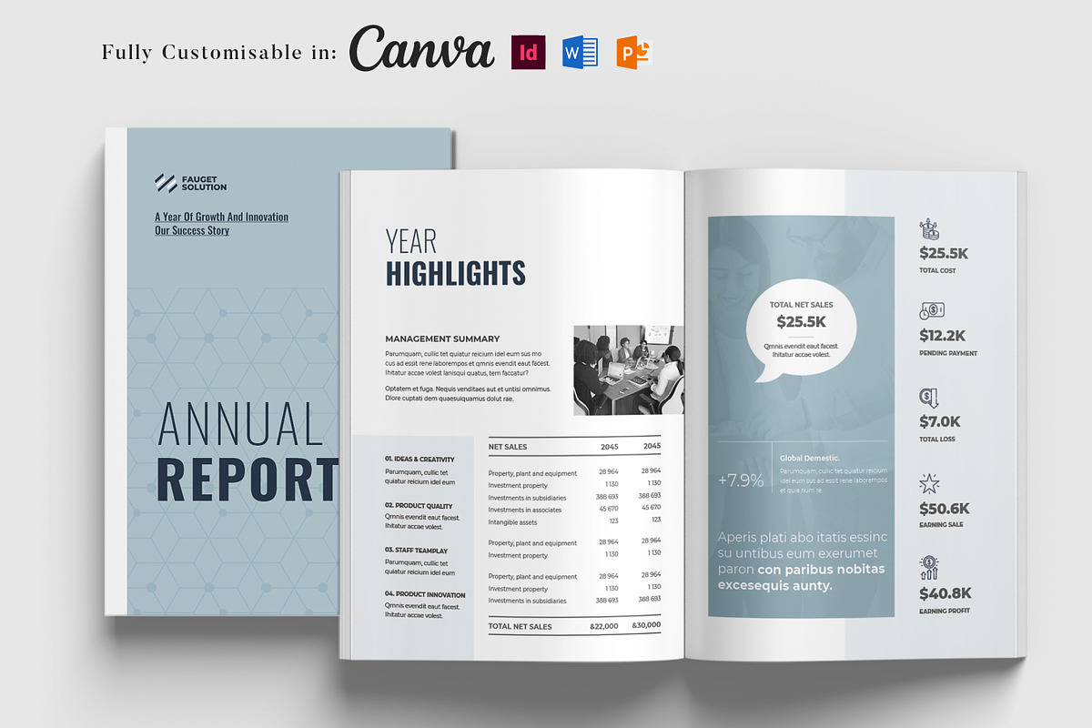 Annual Report Template, Marketing, a Brochure Template by Niofix (Photo 1 of 6)