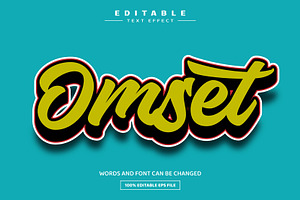 Omset 3D Editable Text Effect