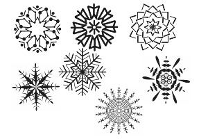 Snowflakes Set 2 Procreate Brush