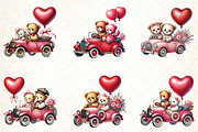 Valentines Couple Teddy Bear Clipart, an Illustration by DreamCafeArt (Thumbnail 4 of 5)