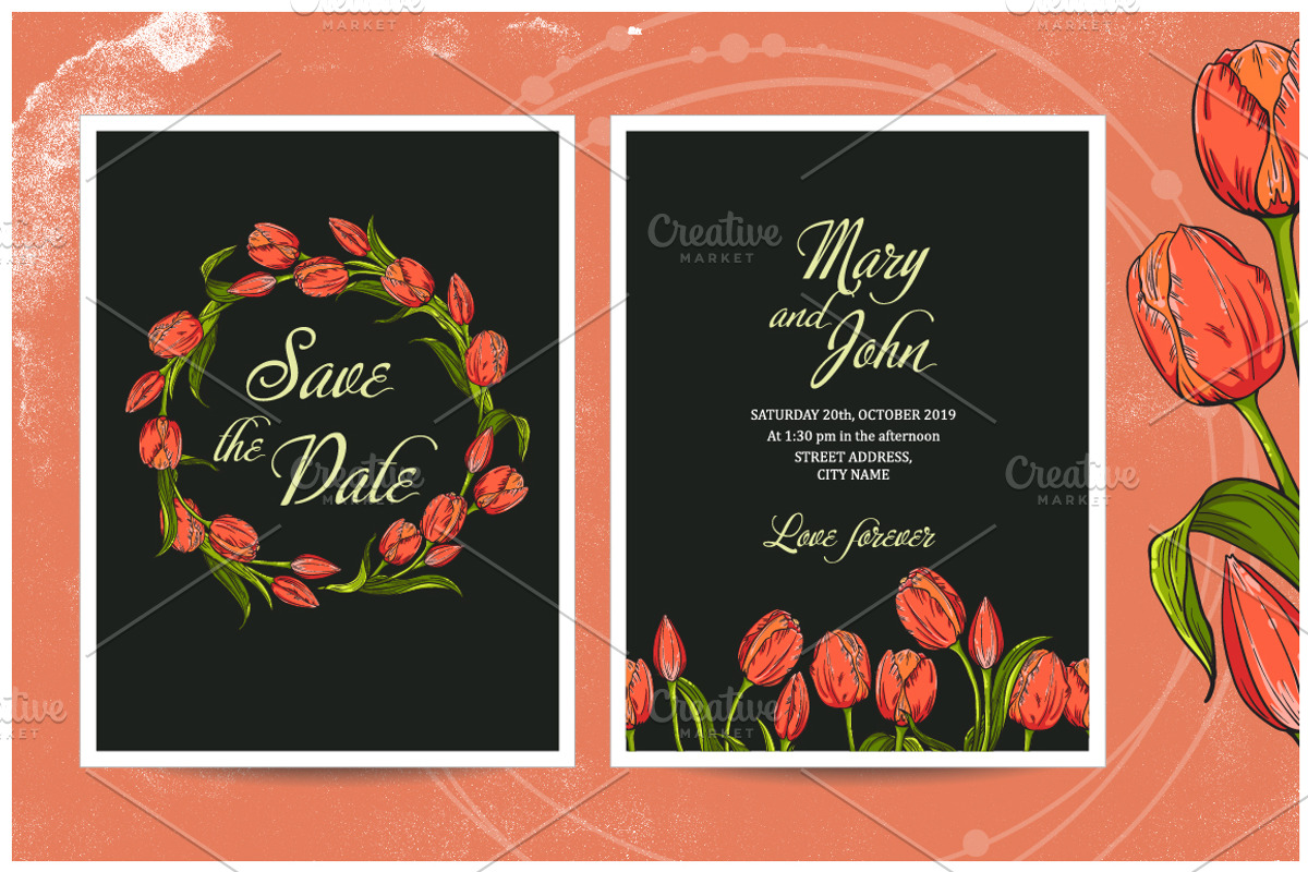 Wedding invitation cards, a Card Template by Aglia ART (Photo 3 of 4)