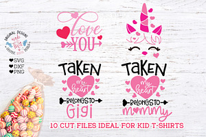 Valentine's Day Kids Baby Cut Files