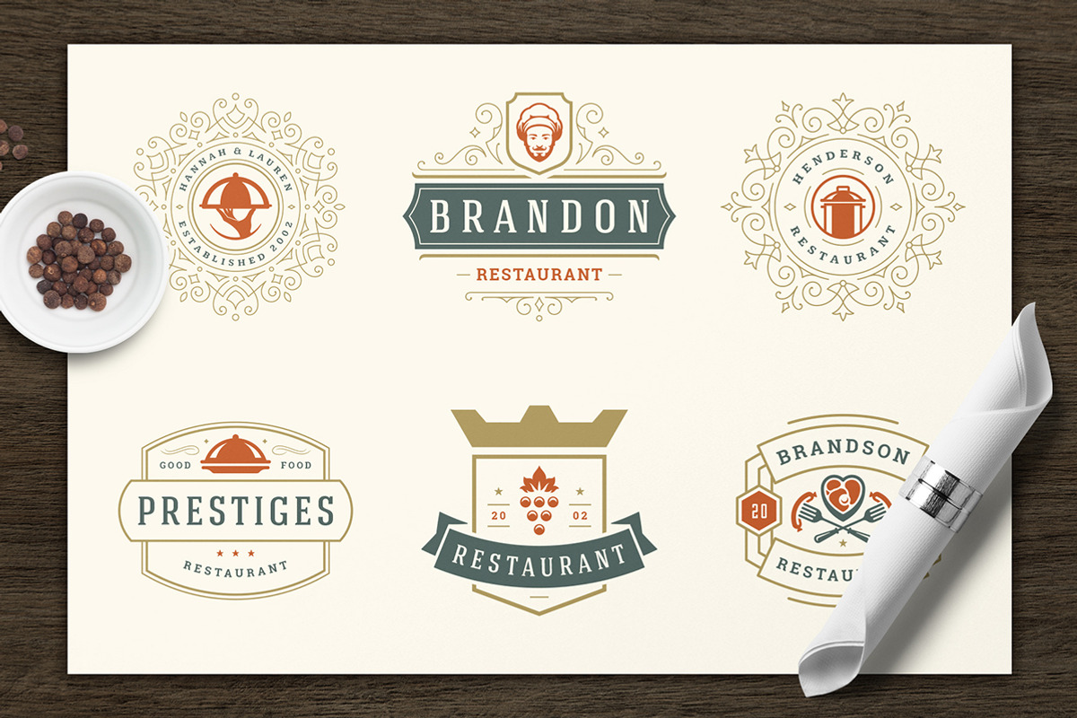 Restaurant Logos & Badges Bundle, a Branding & Logo Template by Vasya Kobelev (Photo 34 of 54)