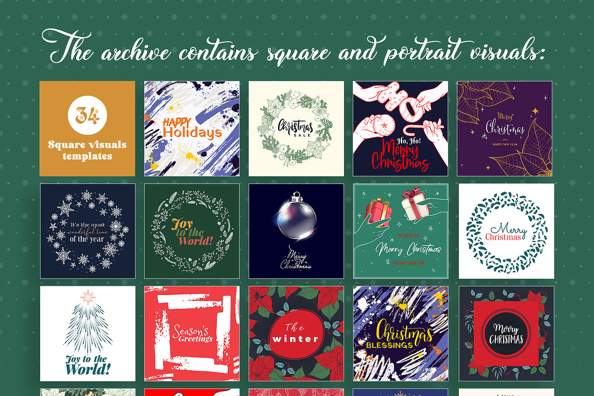 Christmas social media templates, a Social Media Template by MuzaInspires (Photo 3 of 3)