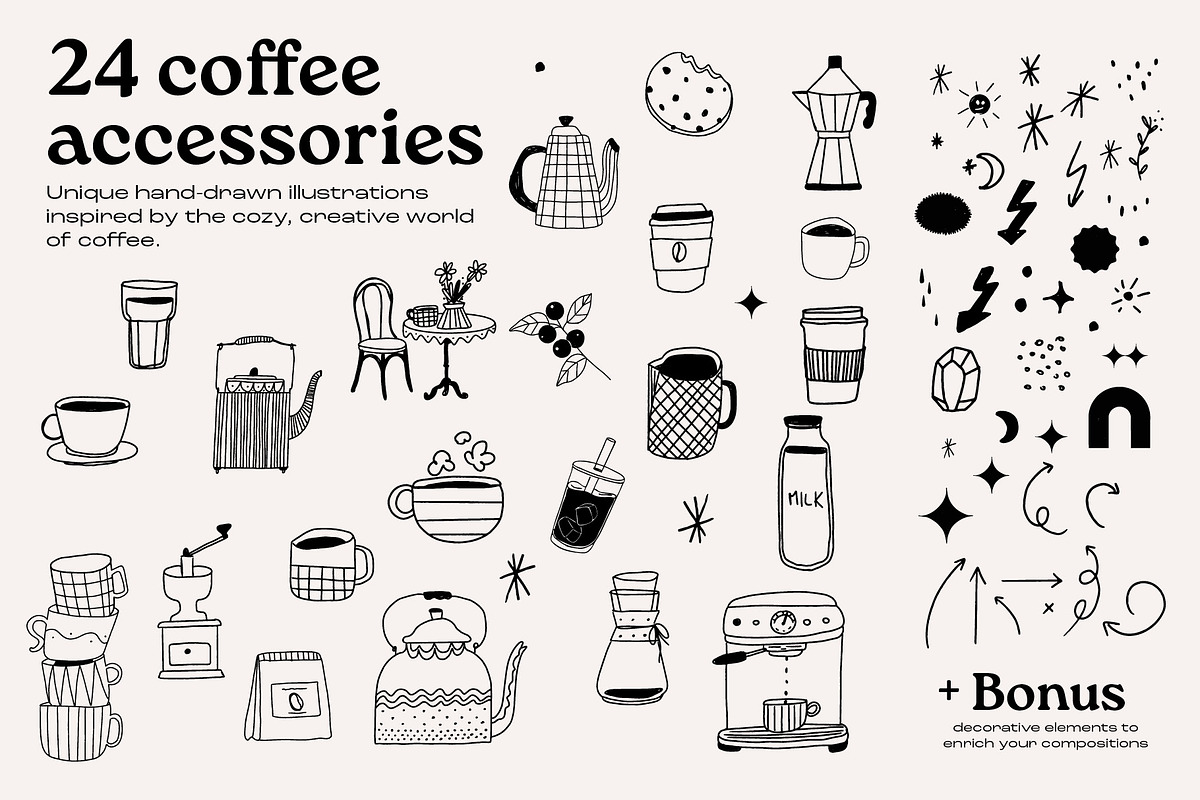 Coffee Time vector Illustrations, a Food Illustration by dicreate (Photo 3 of 14)