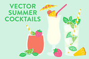 Vector Summer Cocktails, a Food Illustration by Sarah Hearts (Thumbnail 1 of 3)