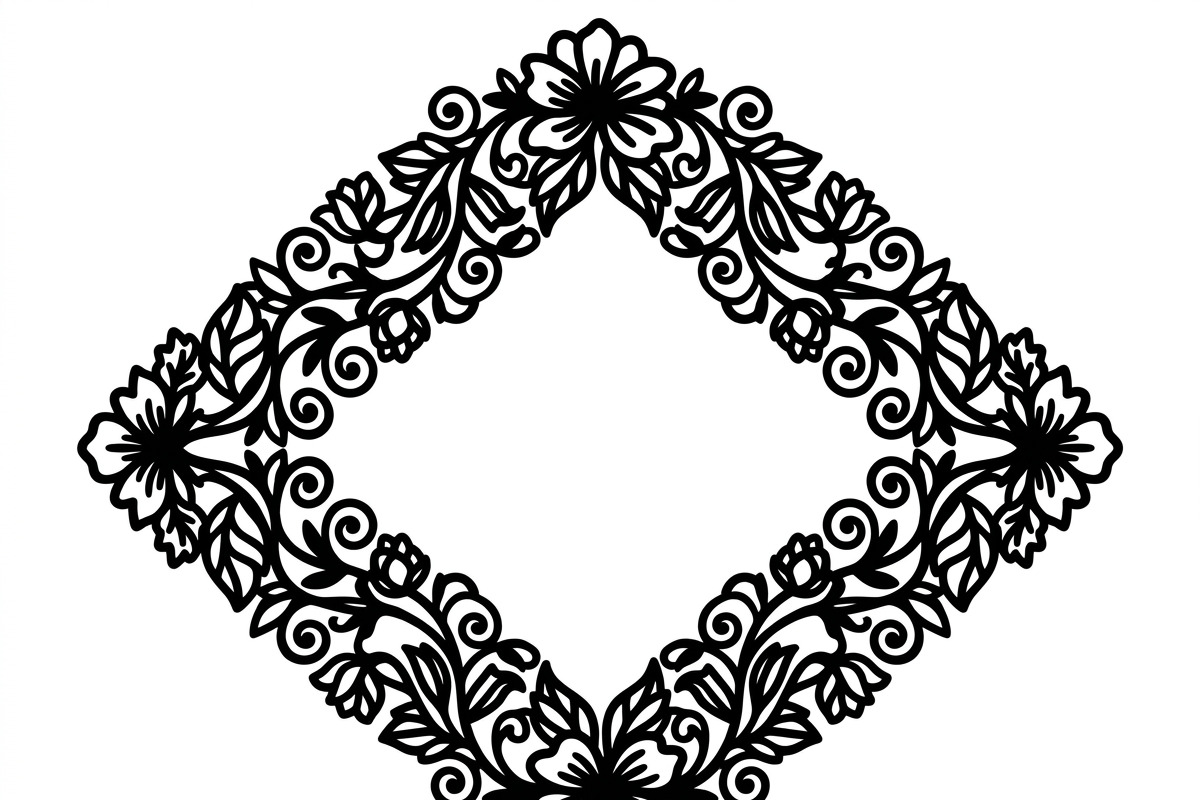 60 Romantic Diamond Wall Floral, a Decorative Illustration by Amazin_art (Photo 38 of 45)