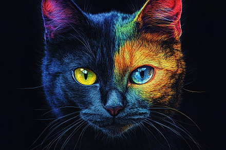 Cat in two tone colors, black and ginger, an Animal Photo by AlyaAnd