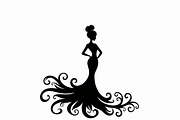 Stylish Gown Silhouette Set, an Illustration by yasushie (Thumbnail 13 of 21)