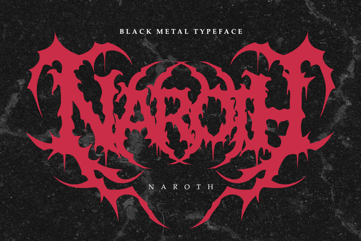 Naroth - Black Metal Font, a Symbol Font by Masyafi Studio (Photo 1 of 9)