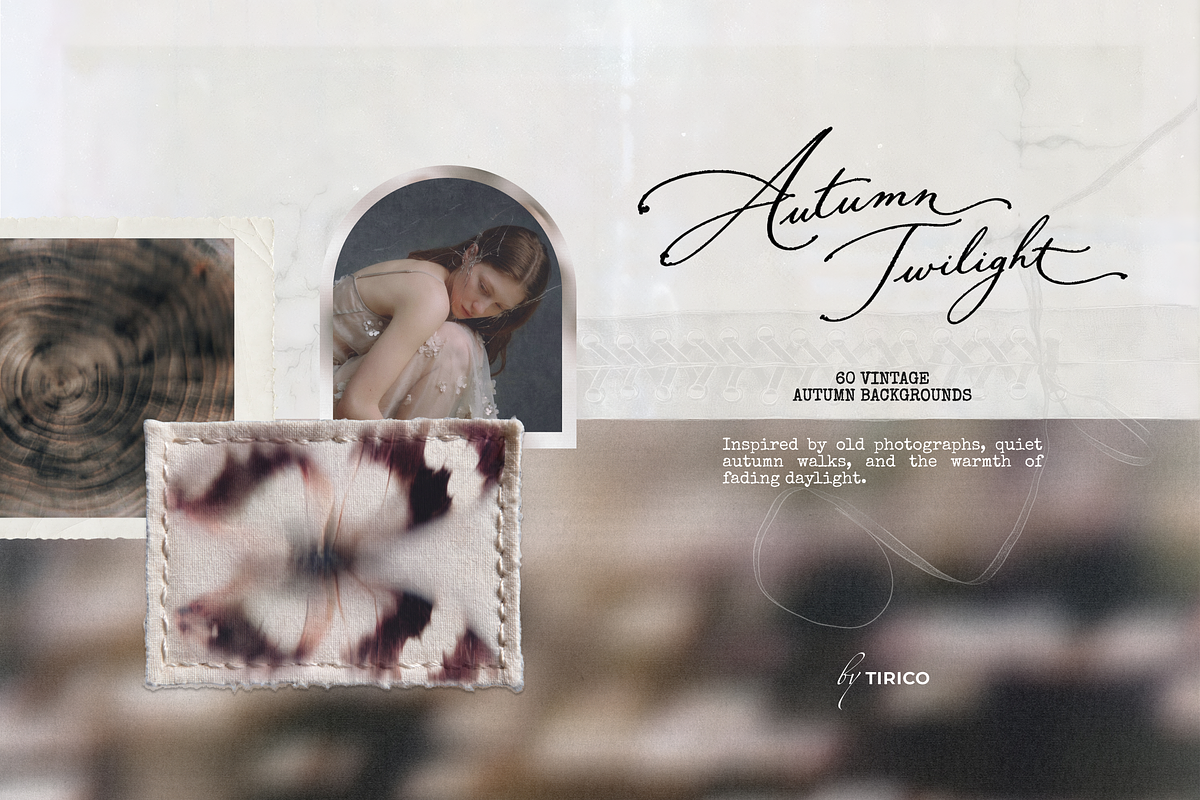 Autumn Twilight: Vintage Backgrounds, a Texture Graphic by TiriCo (Photo 1 of 13)