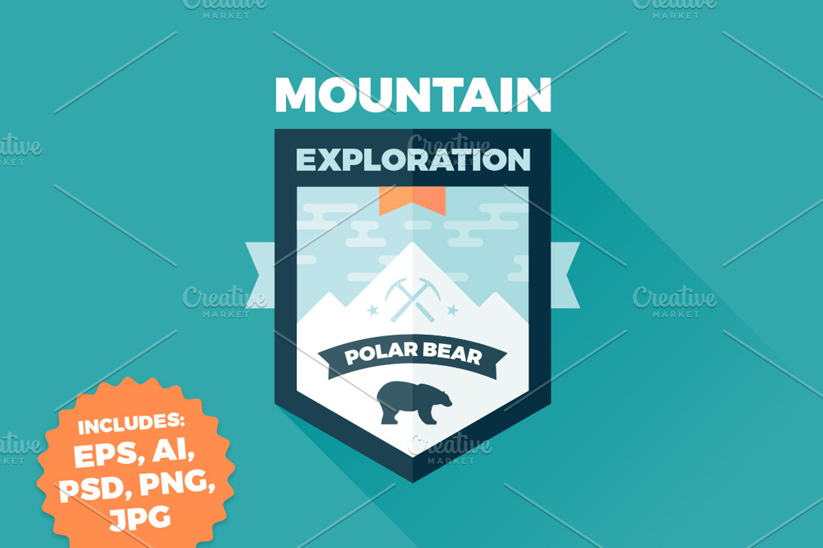 Mountain Bear Badge, an Object Graphic by Ember Studio