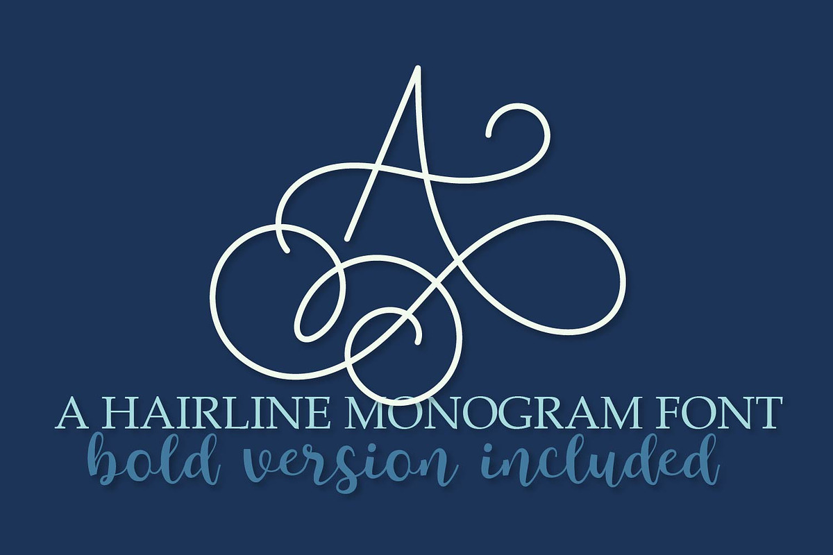 A Hairline Monogram Font