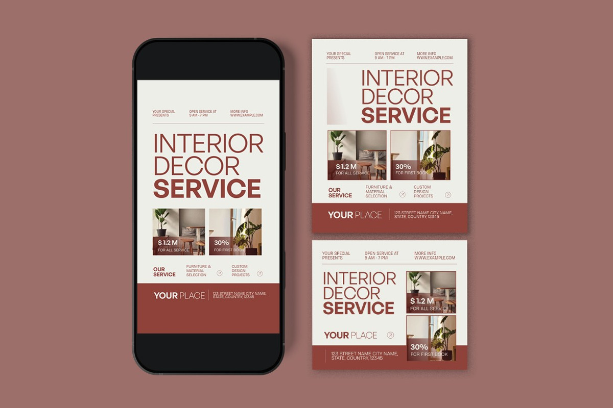 Interior Decor Service Flyer preview 3