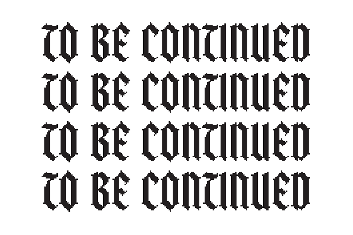 Rackbit - Display Blackletter Pixel, a Blackletter Font by Griyo Type (Photo 10 of 10)