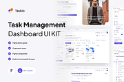 Taskio - Task Management UI KIT, an UI Kit Template by cansaasstudio (Thumbnail 1 of 6)