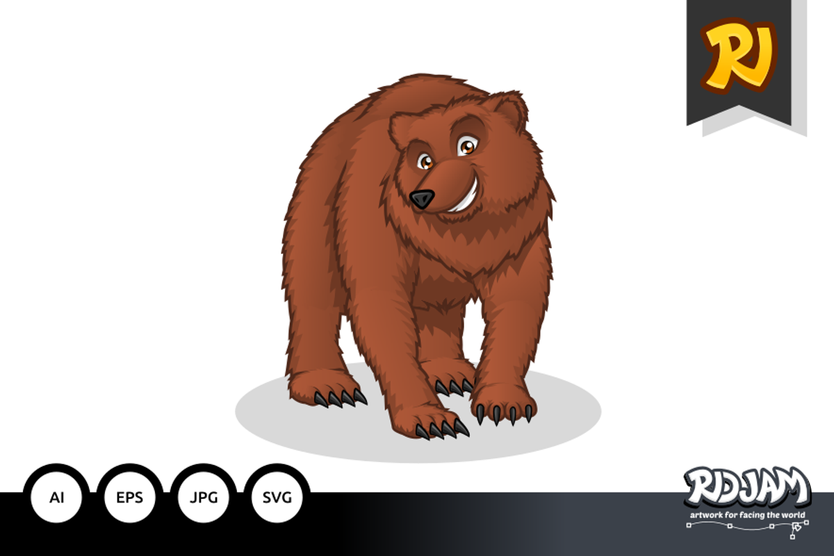 Brown Bear Cartoon, a Background Graphic by ridjam